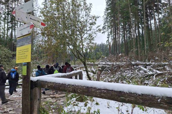 Začetna točka pri vzponu na Morskie Oko
